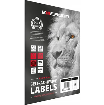 Samolepící etiketa Samolepicí etikety A4 bílé, 25 listů, 105 x 37 mm EMERSON