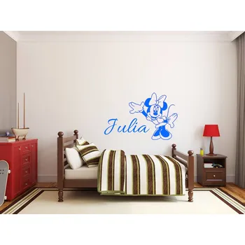 Samolepící dekorace Samolepka na zeď myšák Mickey Jméno dítěte Zámek