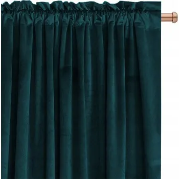 Obraz Zatemňovací velurový Závěs VELUR IMPERIAL 140x250 cm, barva lazur, NA PÁSCE