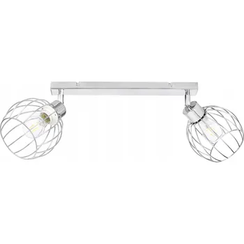 LAMPA stropní stropní svítidlo lustr pohyblivý loft drát 2 koule chrom