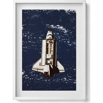 Obraz Dekorativní obraz v bílém rámu do obýváku Loď NASA 50x70 cm