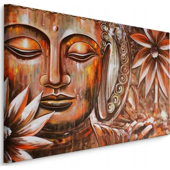 Obraz Obraz Na Plátně BUDDHA Obličej Malba Dekorace 40x30