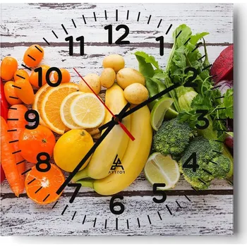 Hodiny Nástěnné hodiny do obýváku 40x40 Gastronomie Bezhlučné hodiny na skle Tiché