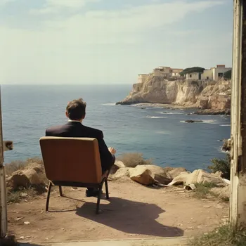 Plakát Plakát Osamělá přímořská konfrontace bez rámu 100 x 100 cm