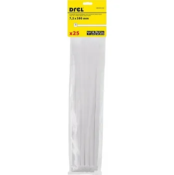 Stahovací páska STAHovací PÁSKY 7.2 X 380 MM BÍLÉ, NYLON, 100 KS