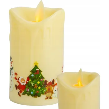 Vánoční dekorace VÁNOČNÍ LED SVÍČKA S POHYBLIVÝM PLAMENEM, DEKORATIVNÍ, SVÁTEČNÍ, NÁHRADNÍ