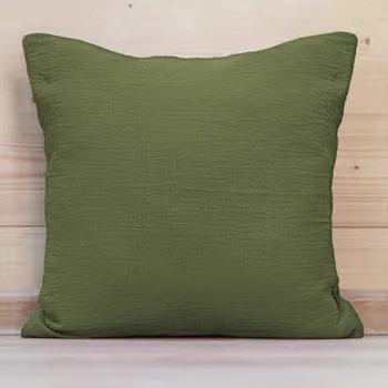 Povlak na polštářek Mušelínový povlak na polštář MSN-022 Tmavý olivově zelený 50 x 60 cm