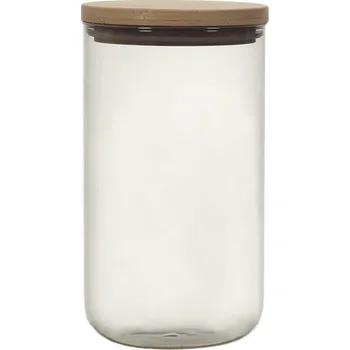 Dóza na potraviny Skleněná dóza s víkem 1l šedá