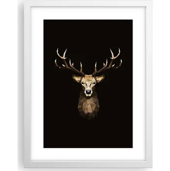 Obraz Obraz plakát v bílém rámu do obýváku 30x40 zvířata plakáty na zeď