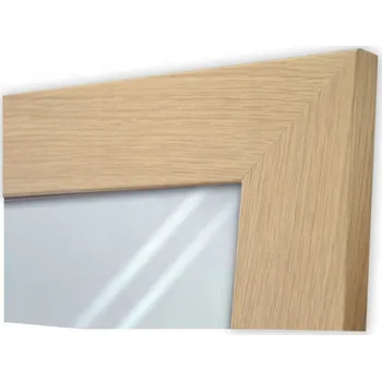 Zrcadlo Zrcadlo v širokém rámu 80x60 světlý dub
