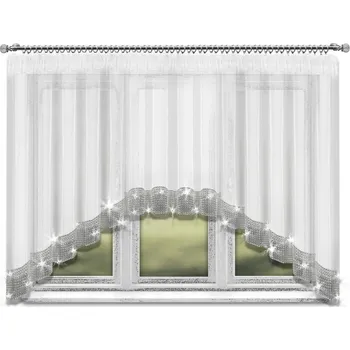 Hotová Záclona KATANIA Zirkony mašlí 400x150 VOÁL