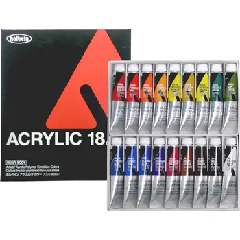 Vodová barva Akrylové barvy Holbein Heavy Body - sada 18ks