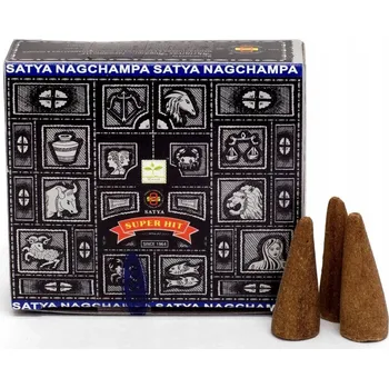 Vonná tyčinka INDICKÉ KUŽELOVÉ KADIDLO DHOOP SATYA SUPER HIT 12 ks