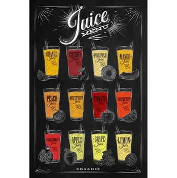 Obraz Cedule Juice Menu