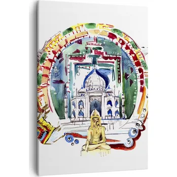 Obraz Obraz na plátně do obýváku ložnice 50x70 Buddha obrazy na zeď canvas