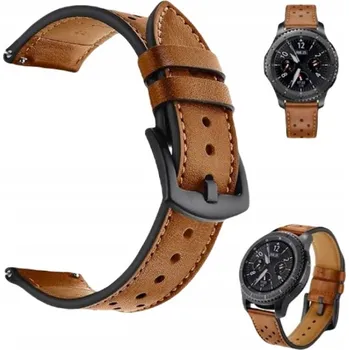 Řemínek na hodinky KOŽENÝ ŘEMÍNEK PRO GARMIN VIVOACTIVE 3 VIVOMOVE VENU SQ 2 PLUS MOVE 3 STYLE