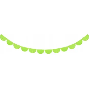 Girlanda z krepového papíru Střapce zelené jablko 3 m