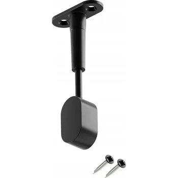 Věšák Závěsný držák do skříně na šaty oválný koncový HANGER K černý matný