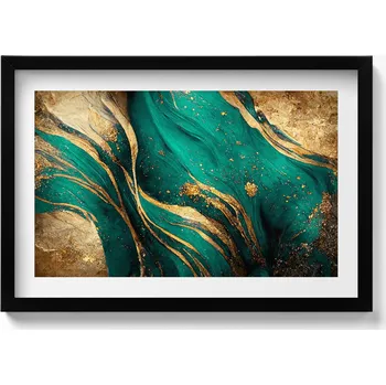 Obraz Obraz v černém rámu na zeď do obýváku kuchyně Abstrakce 60x40 cm