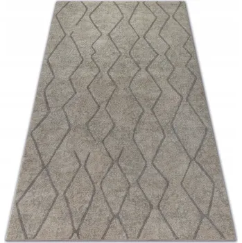 Koberec DYWANY ŁUSZCZÓW SOFT koberec 120x170 ROMBY krémový #AT2323