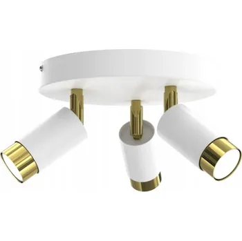 EWILIGHT Závěsné stropní svítidlo TUBE LUX 3xminiGU11 bílá/zlatá