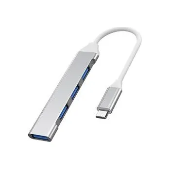 USB hub PremiumCord Hub USB-C na USB3.2 A + 3x USB2.0 A, SuperSpeed 5Gbps, hliníkové pouzdro