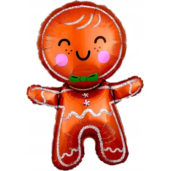 Balónek Fóliový balónek Vánoční PERNÍČEK postavička CUKROVÍ Svátky