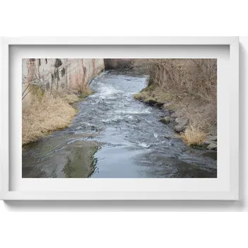 Obraz Elegantní obraz v bílém rámu Tasovice řeka Dyje Morava 60x40 cm