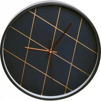 Hodiny HODINY NÁSTĚNNÉ ČERNÉ MODERNÍ 30CM