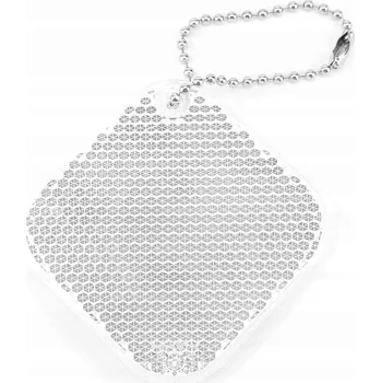 Přívěsek Pevný reflexní přívěsek ve tvaru kosočtverce, stříbrný, s certifikací CE