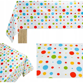 ubrus Obrus Běžný Odolný Skvrnám Dekorativní Ubrus Barevné Tečky 40x140cm
