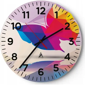 Hodiny Kuchyňské nástěnné hodiny 30x30 Hmyz Moderní skleněné hodiny Tichý chod