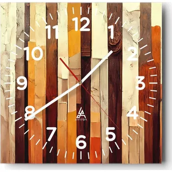 Hodiny Nástěnné hodiny do obýváku 40x40 Umění Bezhlučné Hodiny na skle Tiché