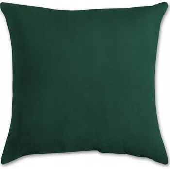 Polštář DEKORAČNÍ POVLEČENÍ NA POLŠTÁŘ TMAVĚ ZELENÉ 40X40 CM VELUR