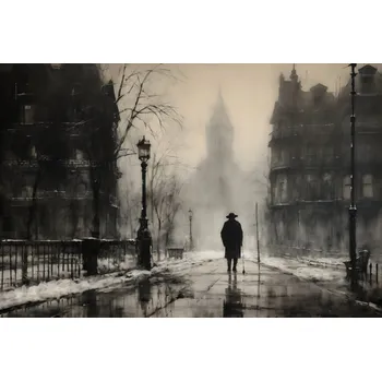 Plakát Plakát Mlha nad Londýnem bez rámu 91,5 x 61 cm