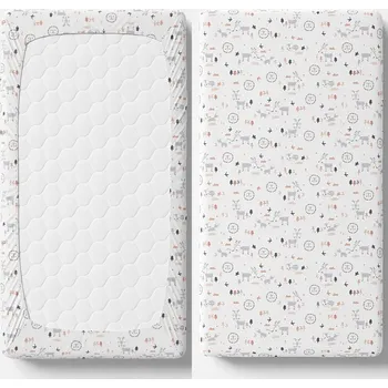 Prostěradlo PROSTĚRADLO BAVLNĚNÝ SATÉN 100% S GUMOU DO POSTÝLKY 60x120 - FERETTI