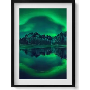 Obraz Nástěnný obraz dekorace interiéru Polární záře - zrcadlový odraz 50x70 cm