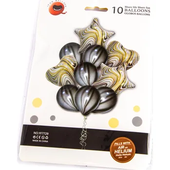 Balónek Mramorové Balónky Sada 10 Ks Různé Barvy