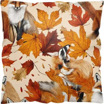 Polštář DEKORAČNÍ POVLEČENÍ NA POLŠTÁŘ 40x40 ANTYALERGICKÉ PODZIMNÍ BARVY