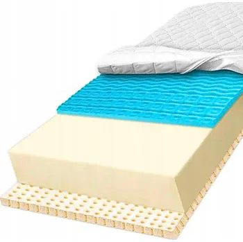 Matrace Pěnová Matrace H2 H3 100X200 latexová konturní hypoalergenní modrá 17cm