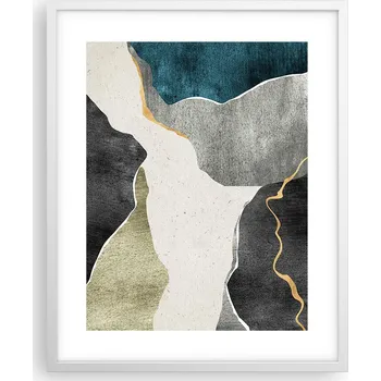 Obraz Obraz plakát v bílém rámu 40x50 abstrakce foto plakáty do obýváku