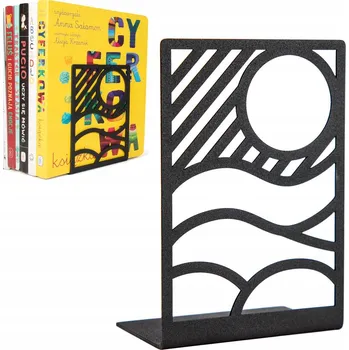 Obraz Kovová podpěra na knihy – geometrická krajina