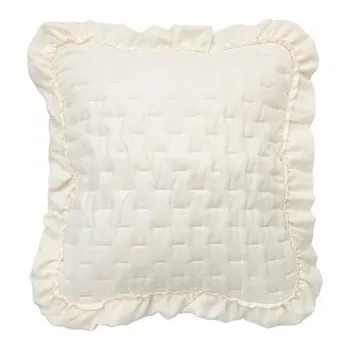 Povlak na dekorativní polštářek Růžový dekorativní povlak na polštář s volánkem 40x40 jednobarevný