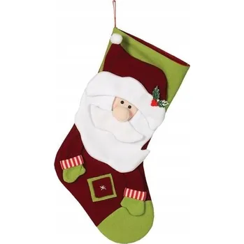 Vánoční dekorace Mikuláš VÁNOČNÍ PONOŽKOVÁ OZDOBA S NÁMI S JEŽÍŠKEM