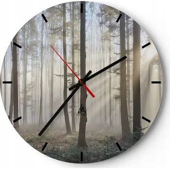 Hodiny Velké nástěnné hodiny 40x40 Krajina Skleněné hodiny Kulatý Tiché