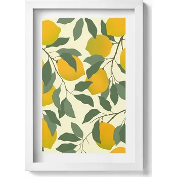 Obraz Obraz nástěnná dekorace Ilustrace do kuchyně: Sicilské citrony, 20x30 cm