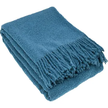 Prostěradlo Deka Dekoria vlněná 140 cm x 200 cm modrá
