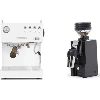 Kávovar Ascaso Steel DUO PID, White&Wood + Eureka Mignon Zero 65 All…