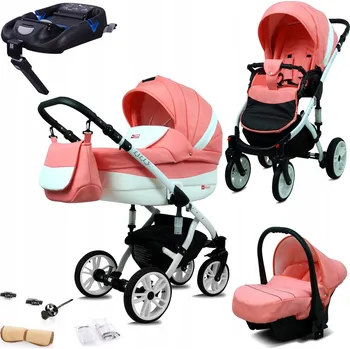 Kočárek Dětský kočárek 4v1 BabyLux Lilly: sportovní kočárek, hluboká korba, autosedačka, základna ISOFIX