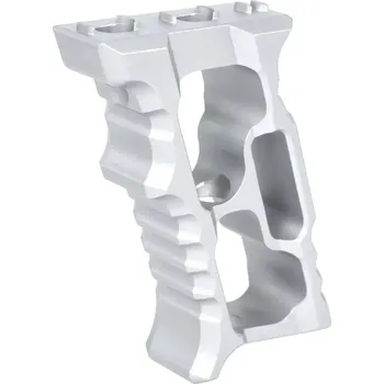 CNC Hliníková vertikální rukojeť TD Minivert na M-LOK/KeyMod - stříbrná, JJ Airsoft